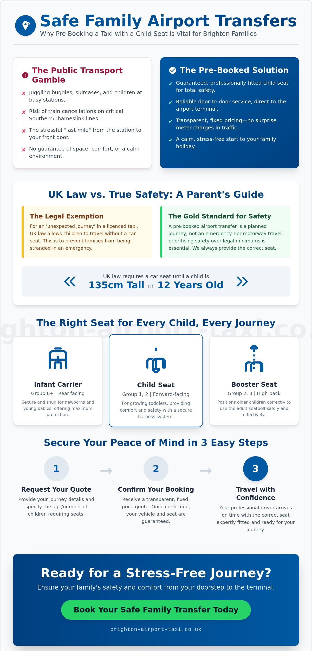 Airport Taxi with Child Seat: Safe Brighton & Hove Family Transfers