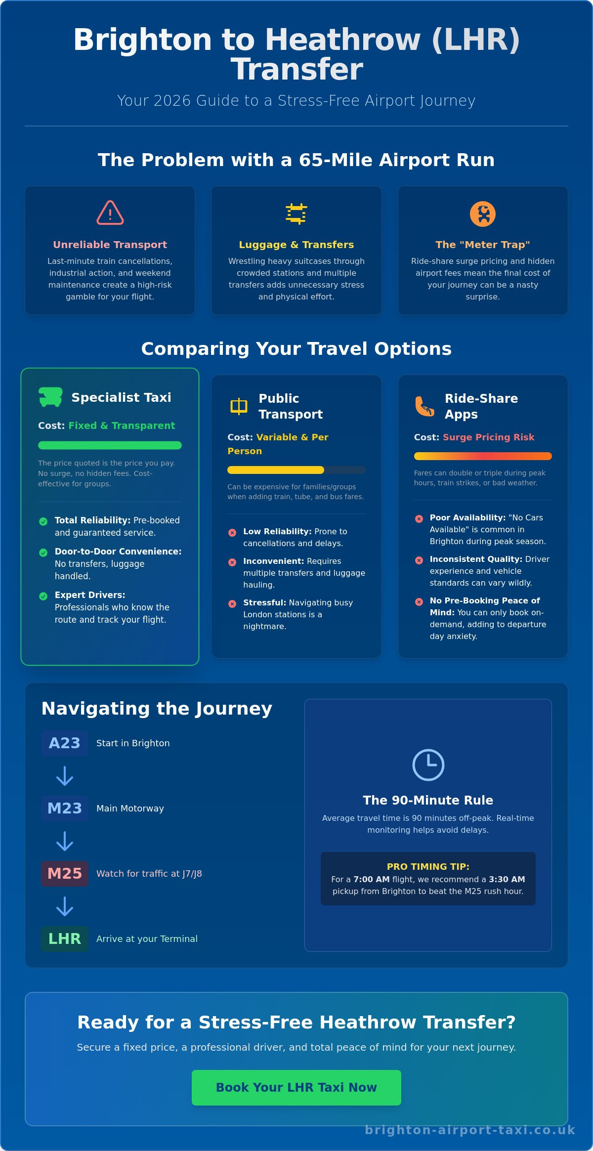 LHR Taxi from Brighton: Your 2026 Guide to Reliable Heathrow Transfers