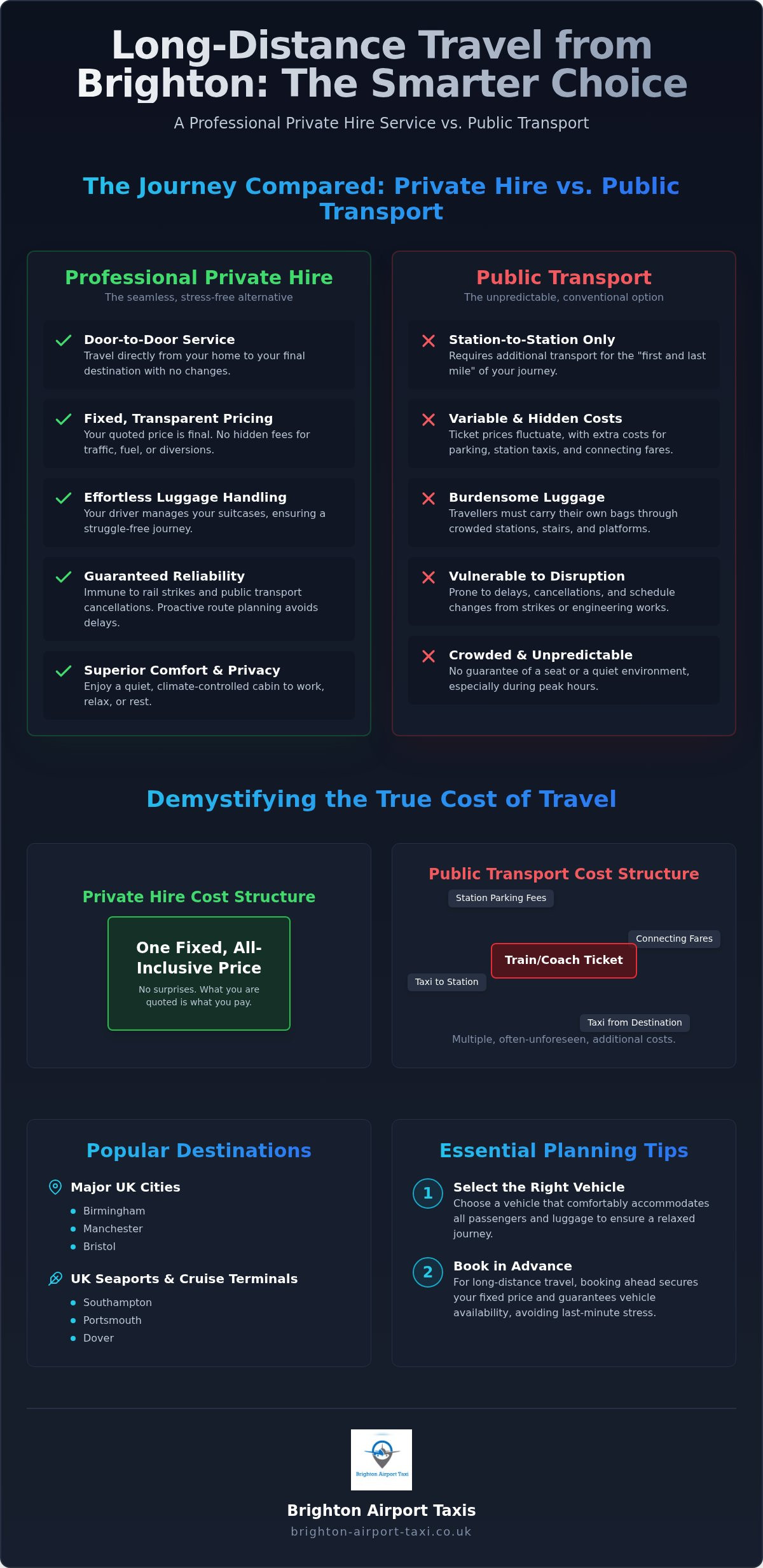 Long Distance Taxis from Brighton: Your 2026 Guide to UK-Wide Travel